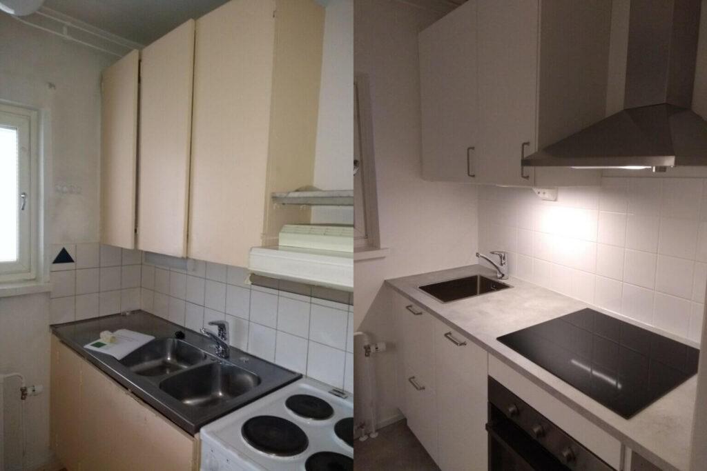 Keittiön pintaremontti ja kalusteiden uusinta